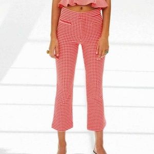 Zara red gingham pants